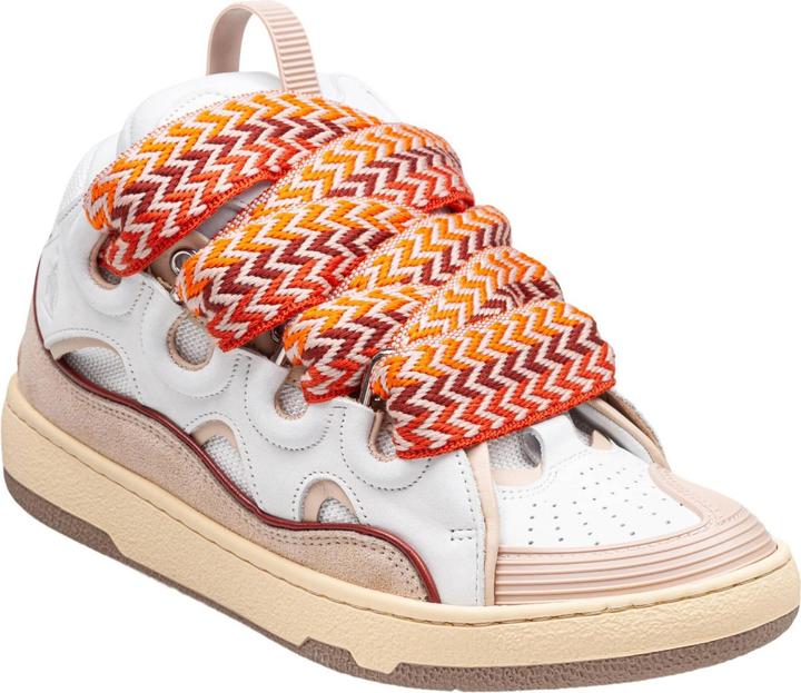 Produktbild Lanvin curb sneakers in white and peach leather (42)