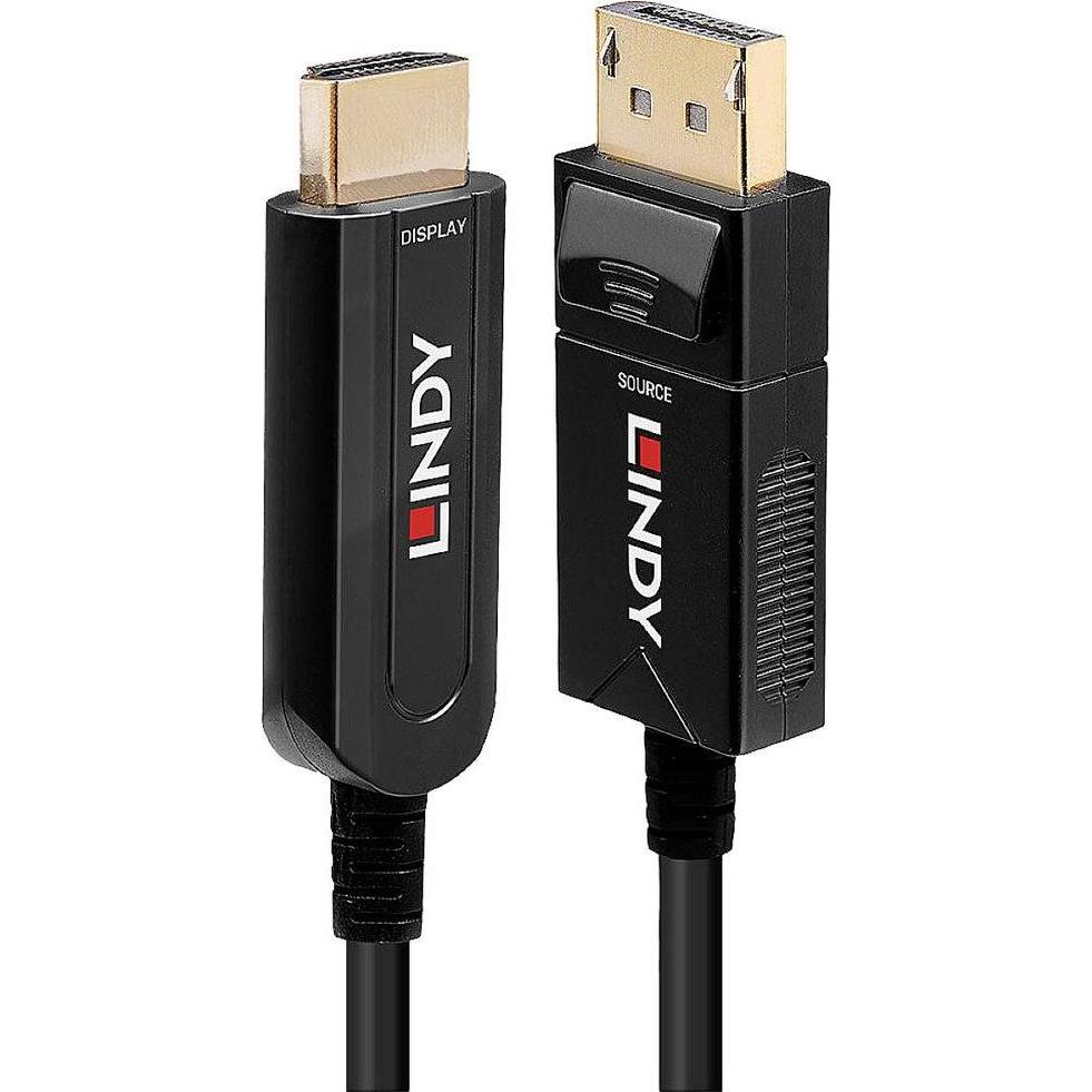 Lindy 38492 Videokabel-Adapter 30 m DisplayPort HDMI Typ A (Standard) Schwarz (30 m, DisplayPort, HDMI), Video Kabel