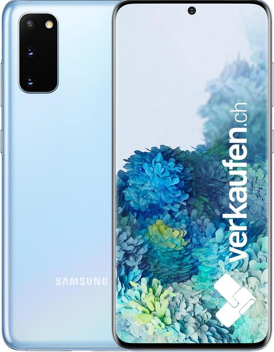 Produktbild verkaufen.ch Galaxy S20 5G (128 GB, Cloud Blue, 6.20", 64 Mpx, Hybrid Dual SIM, A / Wie neu)