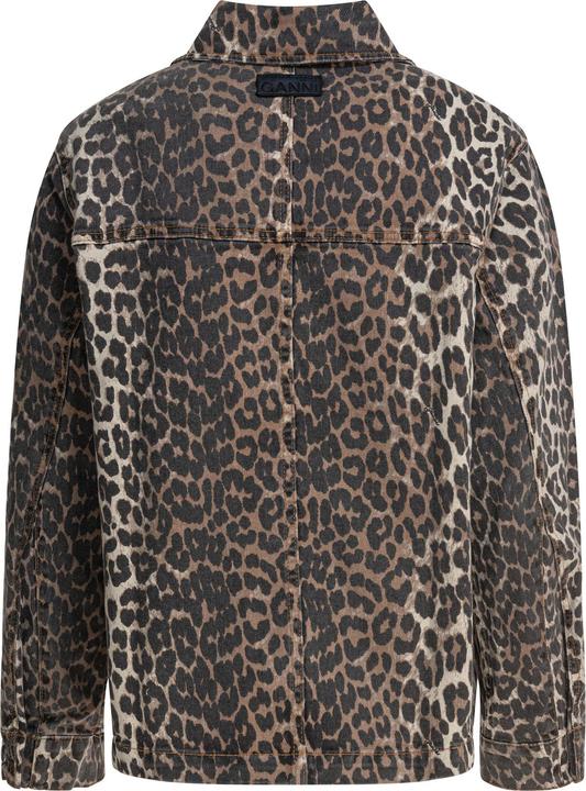 Actual product image GANNI Leopard denim jacket (38)