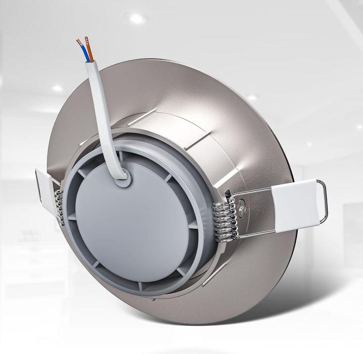 Actual product image B.K.Licht LED recessed light set, matt nickel, 3xLED module/4.9W (480 lm)