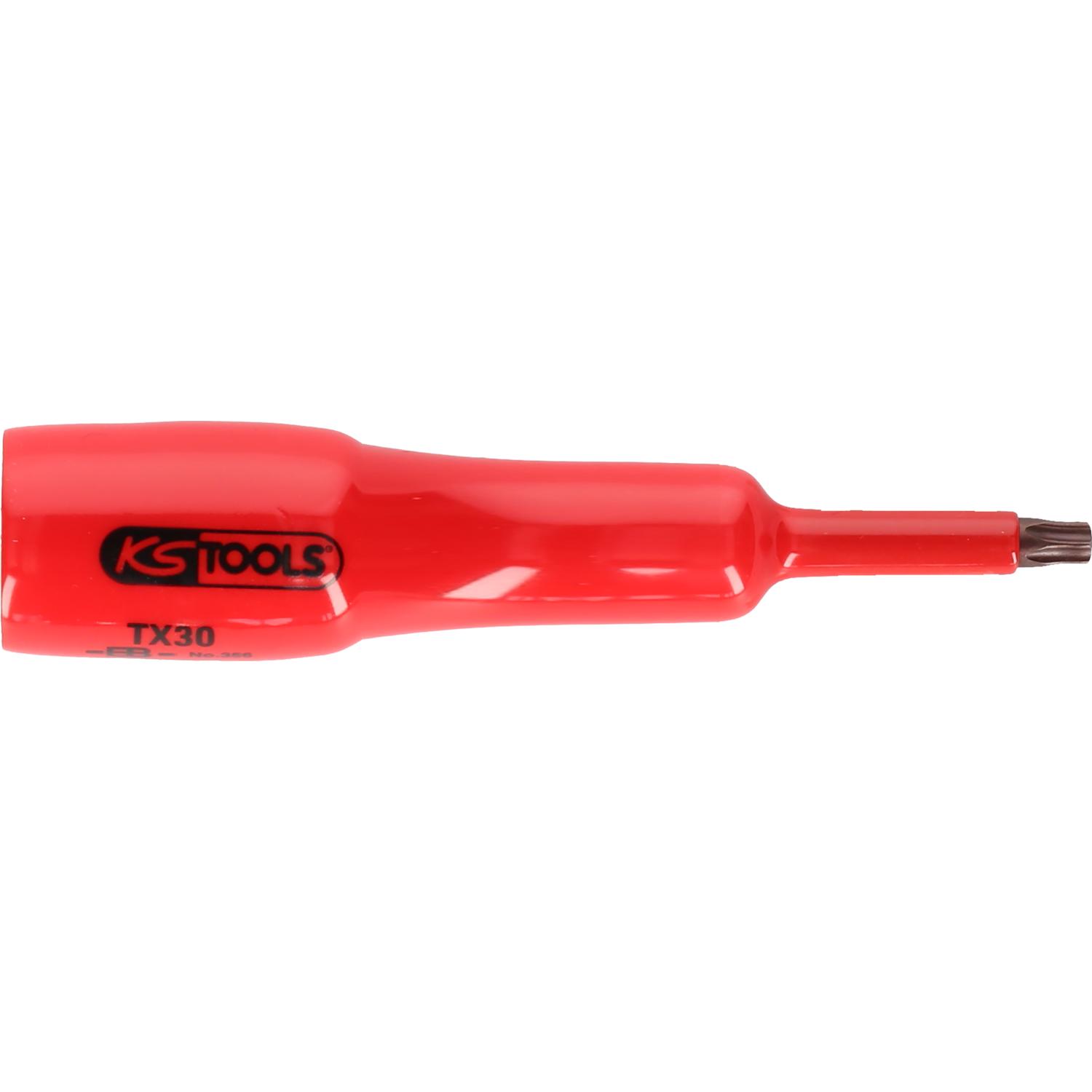 Thumbnail - KS Tools, Steckschlüssel + Stecknuss, 1/2" Bit-Stecknuss mit Schutzisolierung, TORX, Länge 100 mm, T60 (1/2")