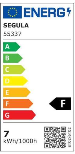 Energie-Label Segula 55337 LED bulb E27 F (E27, 650 lm, 1x)