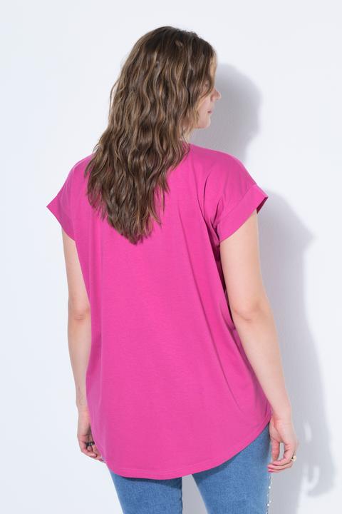 Actual product image Studio Untold Cap Sleeve Rounded Hem Tunic Tee (50)