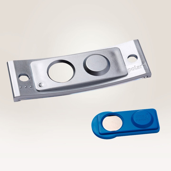Produktbild Badgepoint POL30MA66-10DR Namensschilder, 65 x 30 mm, metallfarben
