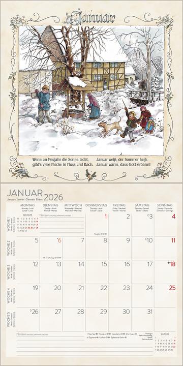 Produktbild Bauernkalender 2026 (30 x 30 cm)