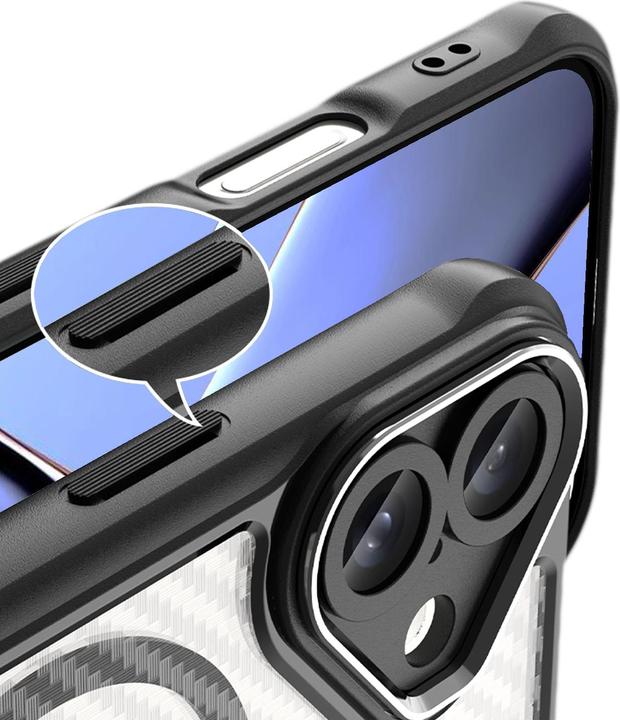 Produktbild OEM Defender Carbon Mag case for iPhone 16 Plus 6,7" black (Apple iPhone 16 Plus)