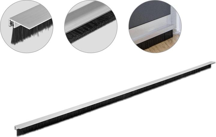 Delock Bandes de brosses 20 mm avec profil en aluminium coudé (Planeurs en feutre, 1 pièce(s))