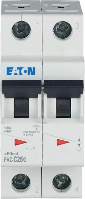 Produktbild Eaton MOE FAZ-C25/2 Leitungsschutzschalter 25A