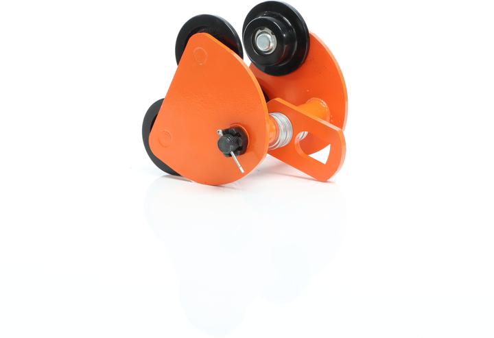 Image du produit XPOtool HD Chariot porte-palan manuel 1000kg Largeur de la bride réglable 75-125mm Chariot manuel