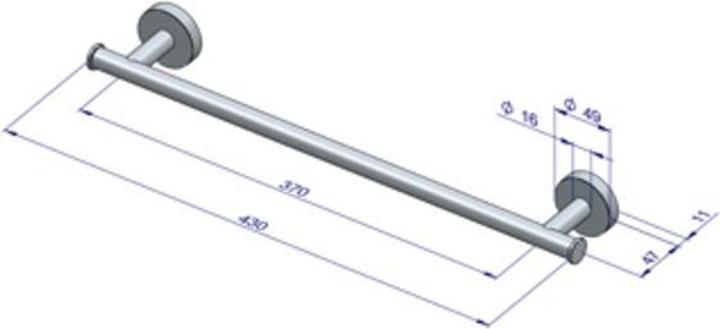 Actual product image Plieger towel bracket magnetic 430mm brushed (7260700)