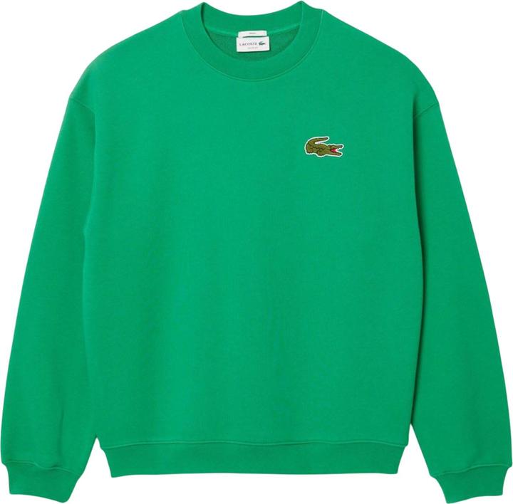 Actual product image Lacoste Unisex Adult Accent Badge Fleece Loose Fit Sweatshirt (S)
