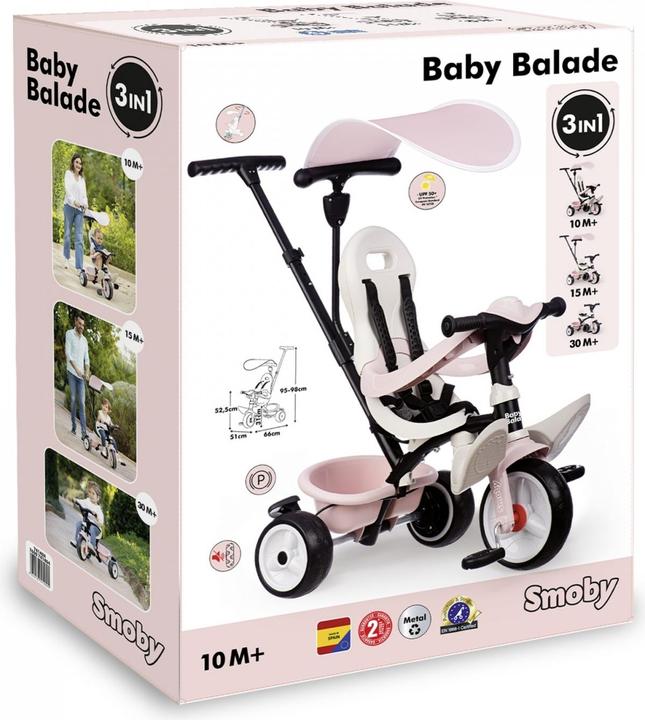 Produktbild Smoby Baby Balade Tricycle Pink