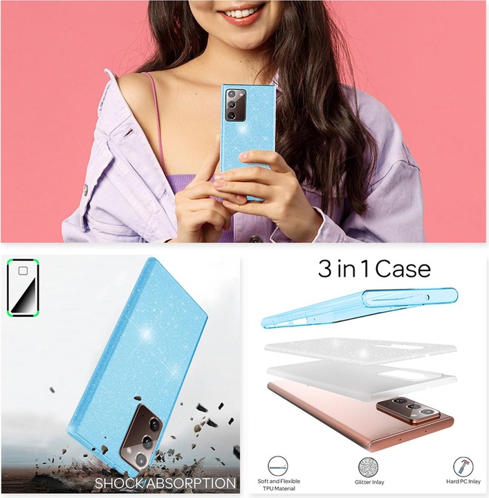 Actual product image Nalia Glitter Case (Samsung Galaxy Note 20)