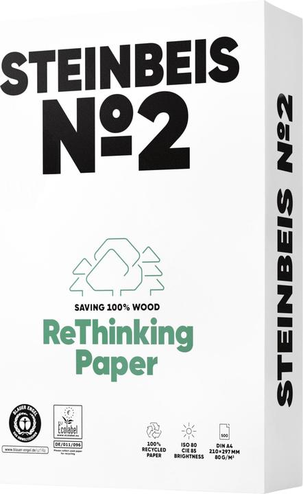 Produktbild Steinbeis Kopierpapier No 2 Trend White A4, 80 g/m2, weiss, Pack à 500 Blatt (80 g/m², 500 x, A4)