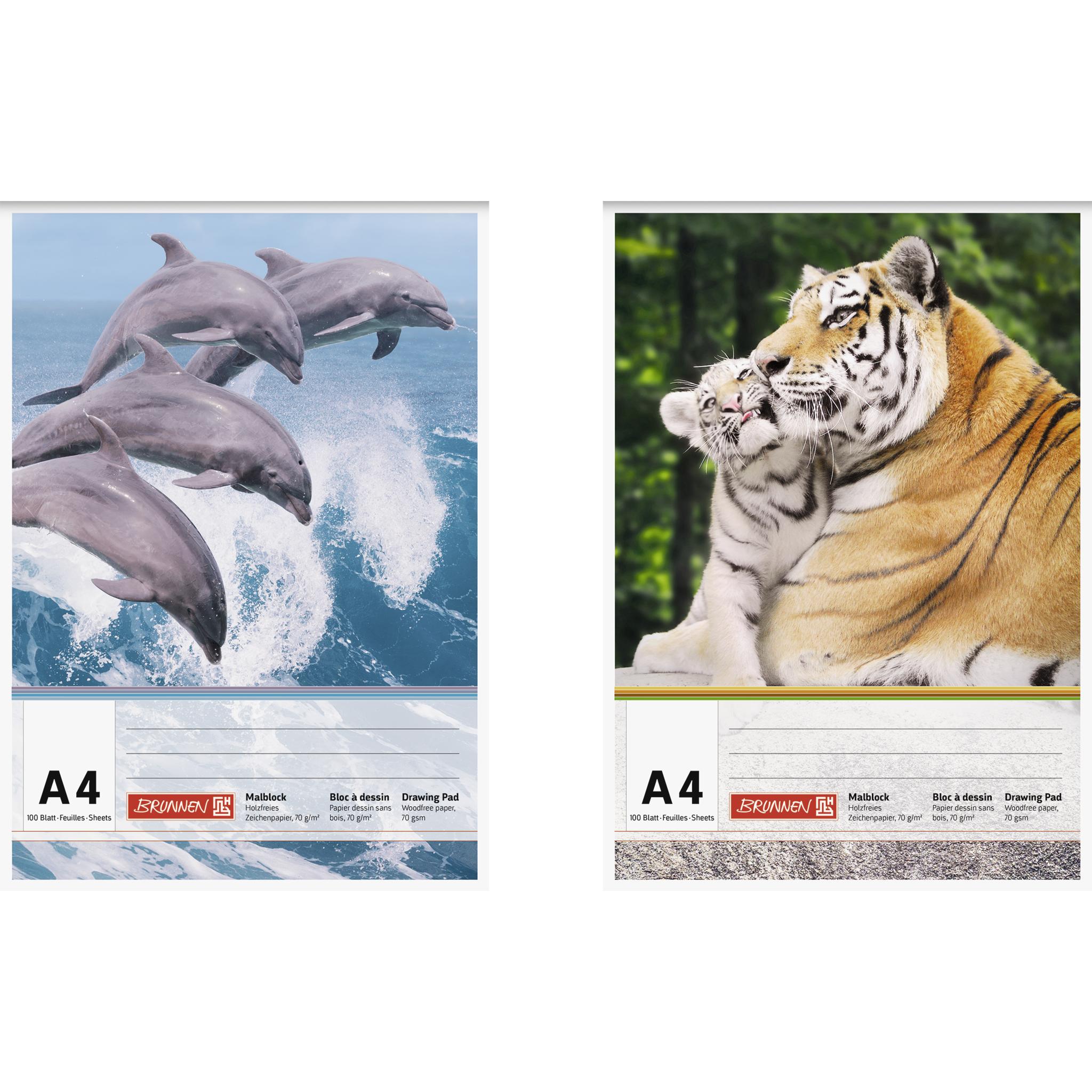 Thumbnail - Brunnen, Heft + Block, Malblock A4 70g/qm 100 Blatt (A4)