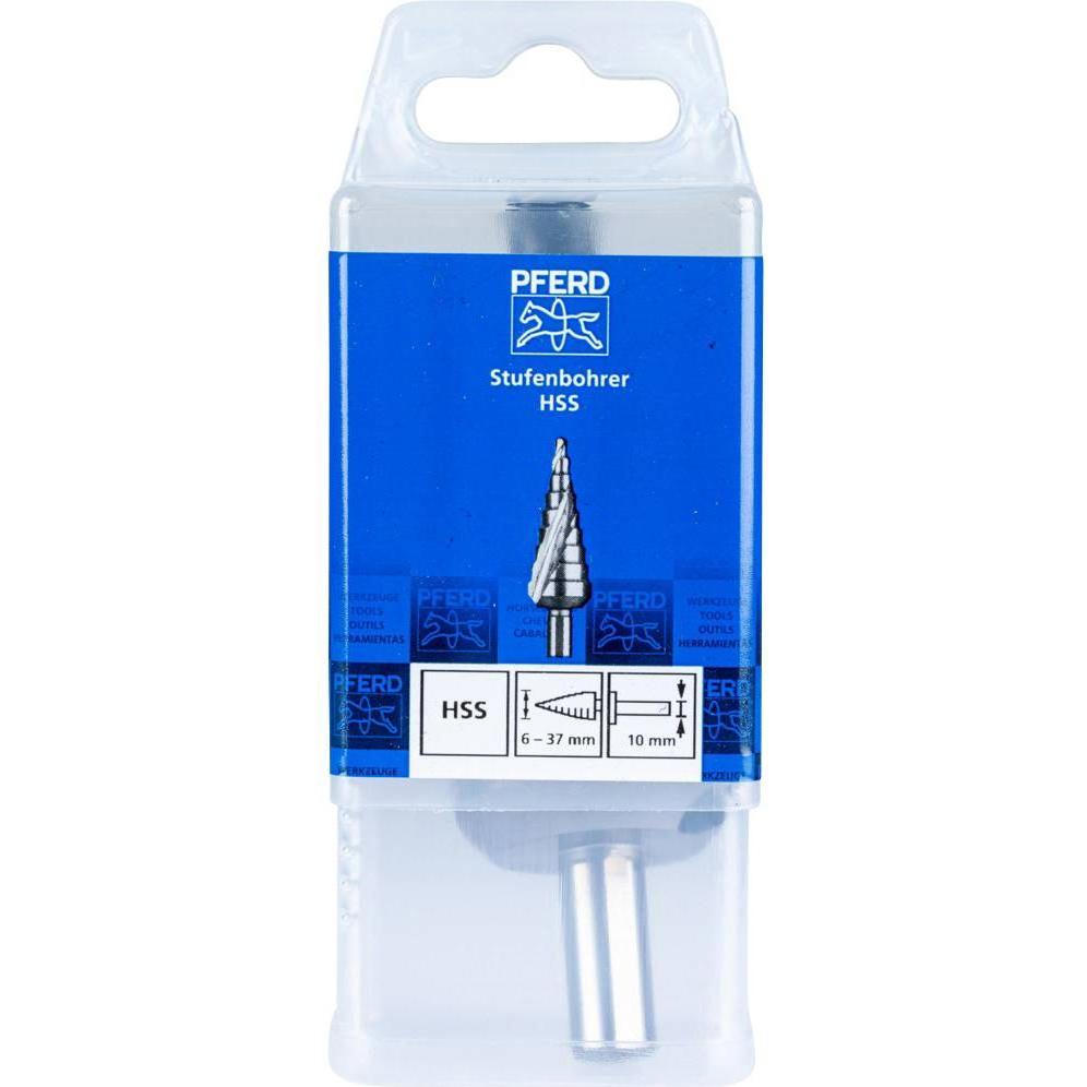 Thumbnail - Pferd, Bohrereinsatz, Stufenbohrer HSS 06 37 mm Schaft ø 10 (37 mm)