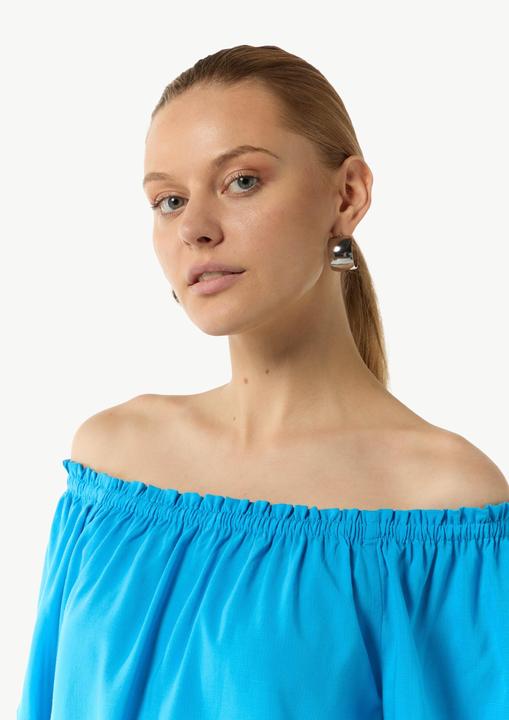 Image du produit Comma Bluse Carmen-Bluse aus Lyocellmix mit elastischem Ausschnitt (32)