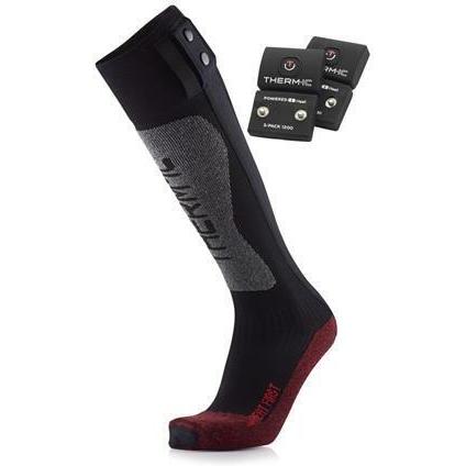Therm-ic, Sportsocken, First heated socks with 1200 battery pack, sizes 39-41 (39 - 41)
