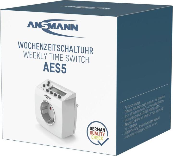 Productafbeelding Ansmann 1260-0011 Digitale timer Dagprogramma, weekprogramma 3680 W (CEE 7/4)
