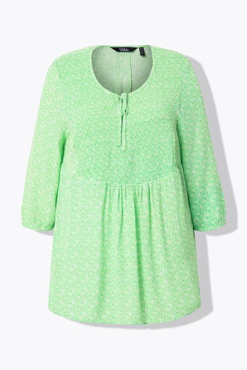 Actual product image Ulla Popken Allover Print Smocked Blouse (54)