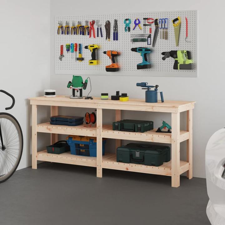 Immagine prodotto VidaXL Werkbank 181x50x80 cm Massivholz Kiefer,Material: Massives (181 cm, 50 cm)