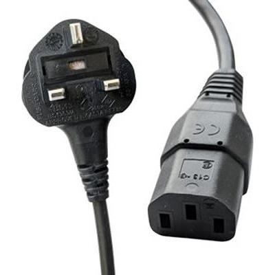 RS PRO Netzkabel, A IEC C13, Gerade, B BS1369, 5 m (5 m), Cavo di alimentazione, Nero