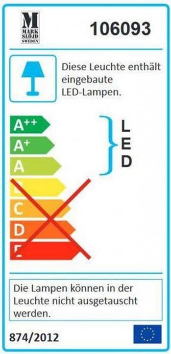 Etichetta energetica Markslöjd Cigno (378 lm)
