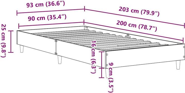 Image du produit vidaXL Bettgestell (120 x 200 cm)