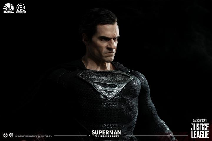 Actual product image Infinity Studios Snyder's Justice League "Superman - Black Version" 1/1 Lifesize Bust