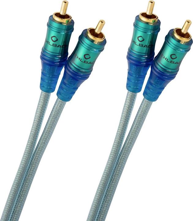 Actual product image Oehlbach NF Audio RCA cable ICE BLUE, 2 m (2 m, Cinch)