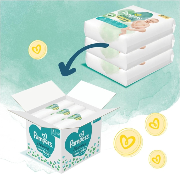 Actual product image Pampers Harmony (Size 2, Monthly box, 240 Piece)