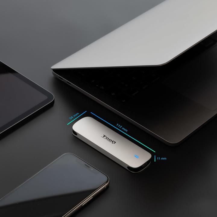 Actual product image Tooq Technology Caja Externa M.2 Ngff Usb3.1 Gen1 Aluminio Plata (M.2)