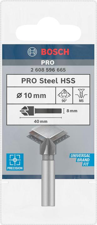 Actual product image Bosch Professional Zubehör PRO Steel HSS countersink, 10 x 40 mm, M5 (8 mm)