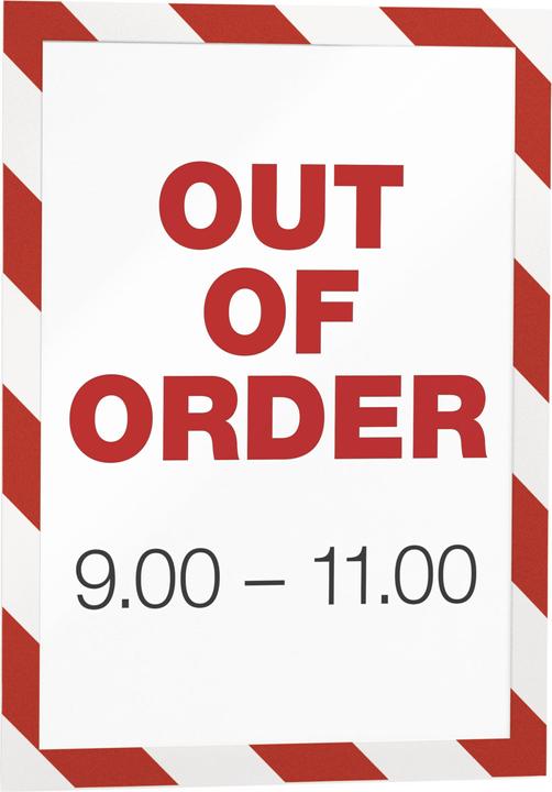 Produktbild Durable MAGNETRAHMEN SECURITY A4 rot/weiss (A4)