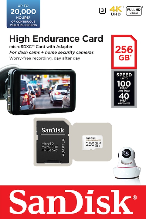 Productafbeelding SanDisk High Endurance (256 GB, microSDXC, U3, UHS-I)
