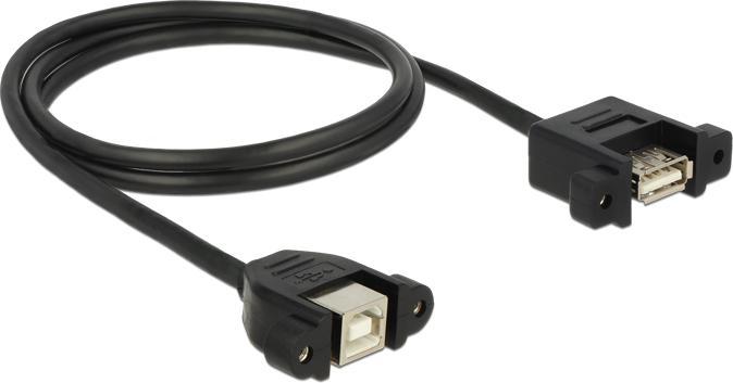Produktbild Delock USB2.0-Kabel A-B: 1m, beidseitig Einbau (1 m, USB 2.0)