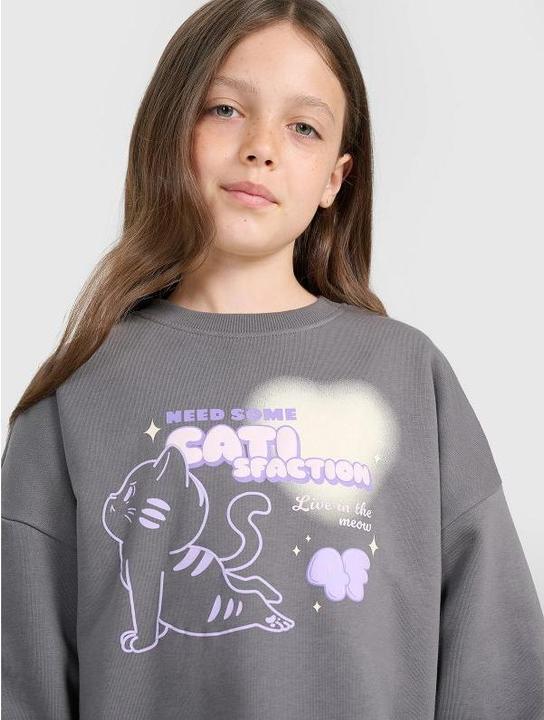 Produktbild 4F Oversize-Sweatshirt für Mädchen ohne Kapuze (146)