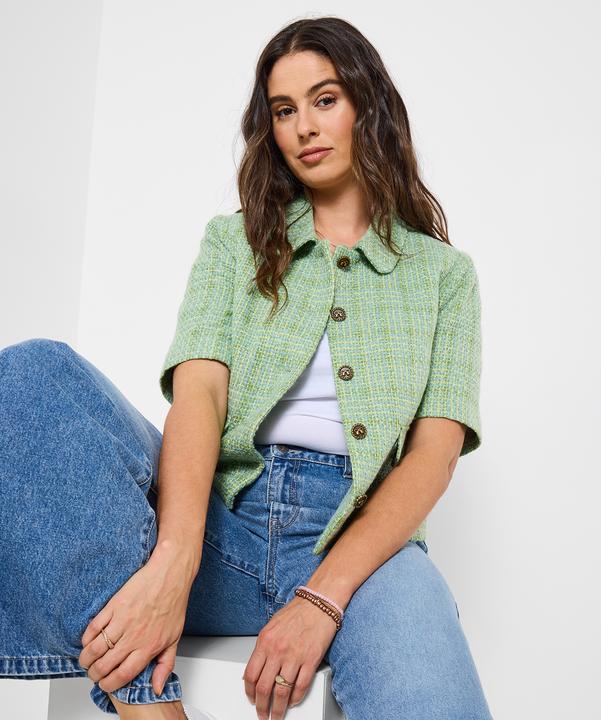 Produktbild Joe Browns Button Front Short Sleeve Cropped Smart Jacket (38)