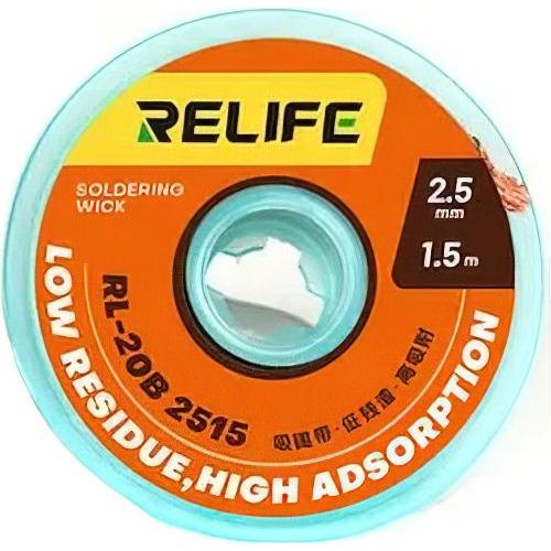 Relife Soldering Wick RL-20B 2515, 2.5mm, 1.5m, Accessori per cellulare