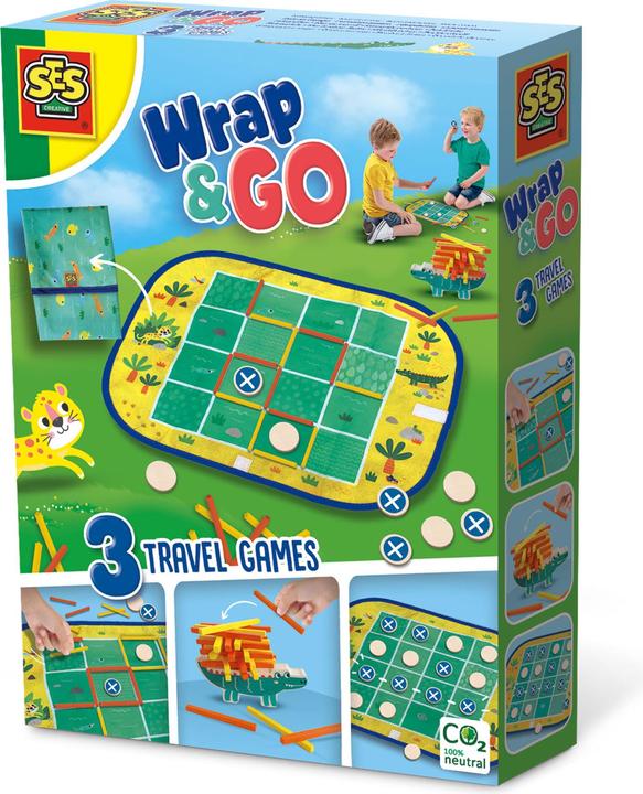 Actual product image Ses Wrap and Go Travel Games, 3in1 (German, French, English)