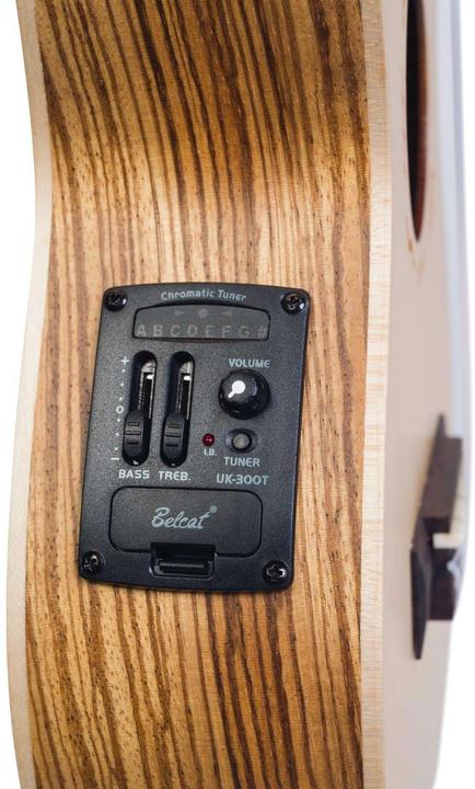 Actual product image Flight Ukulele Concert – Spruce/Zebrano – CEQ (Concert)