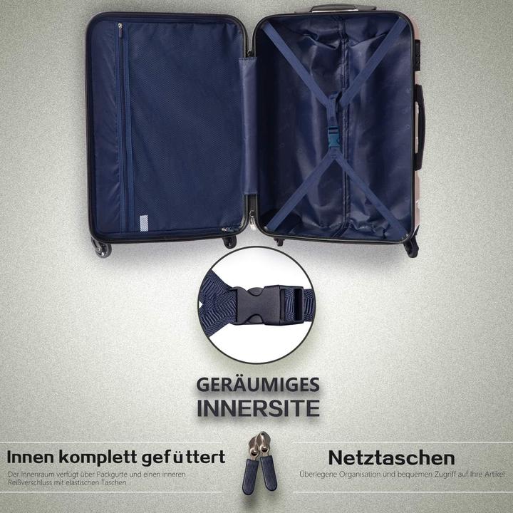 Actual product image Coolife Hartschalen-Handgepäckkoffer mit TSA-Schloss (38 l)