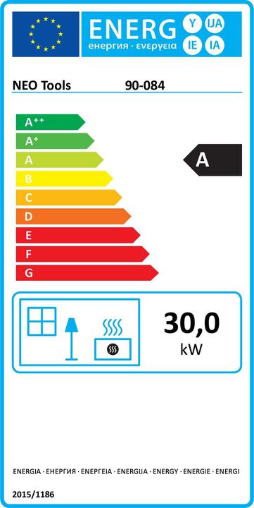 Energielabel Neo Tools Gasverwarming (1500 W)
