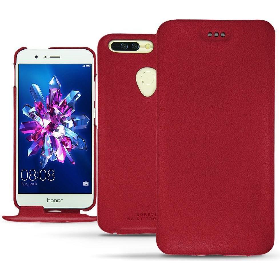 Noreve Lederschutzhülle vertikal (Honor 8 Pro), Smartphone Hülle, Rot