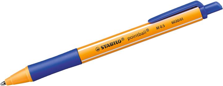 Actual product image STABILO Retractable biros - pointball - Single pen - blue (Blue, Orange, 1x)