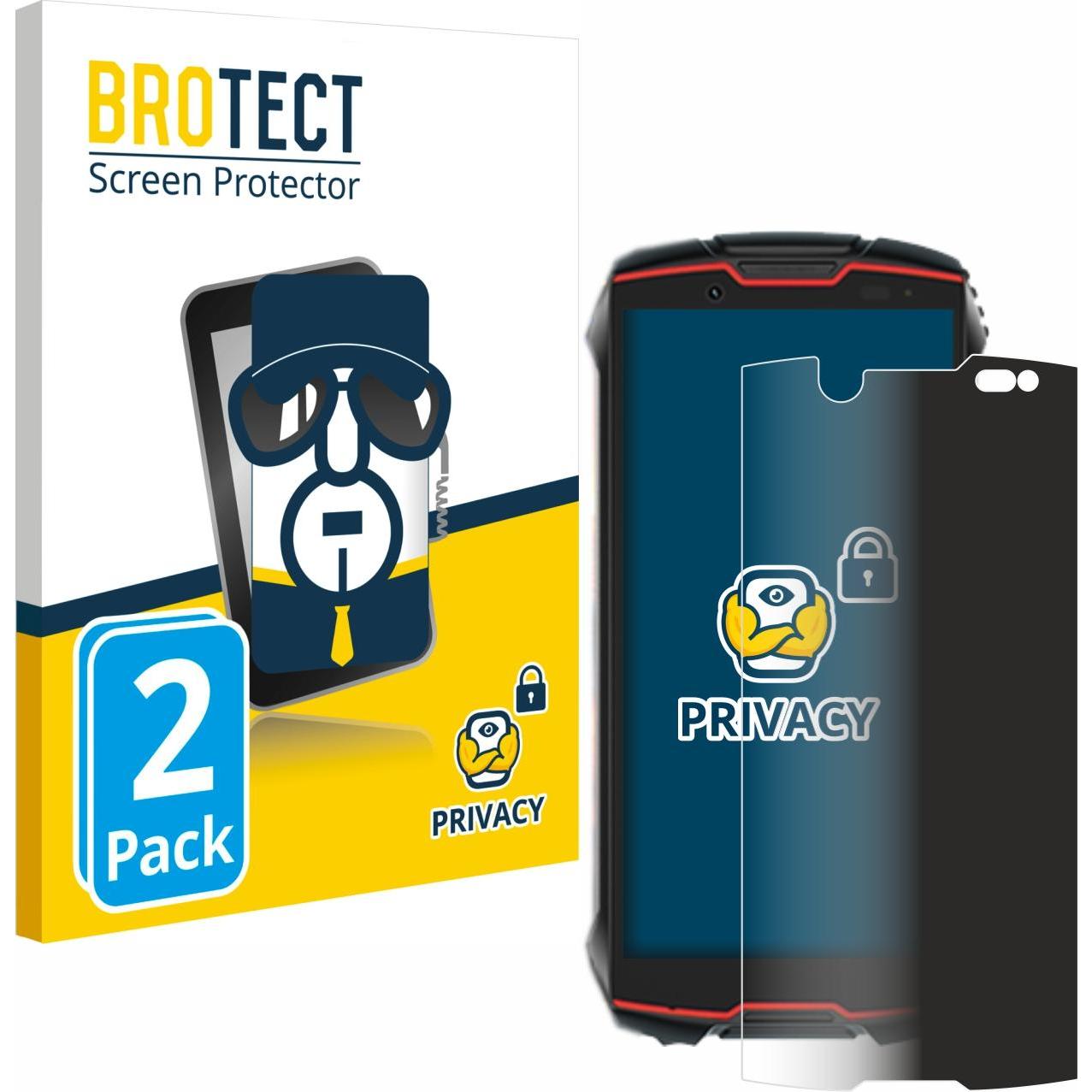 BROTECT Sichtschutzfolie Anti-Spy Privacy Folie Blaulicht-Schutz (2 Stück, Cubot King Kong Mini 2 Pro), Smartphone Schut...