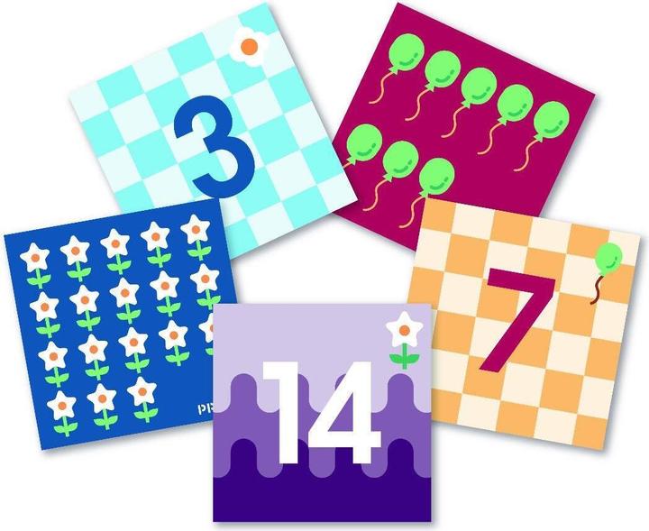 Actual product image Primotoys Cubetto MINT Coding Ziffern Karten 123 für Transparente Matte ab 3 Jahren (Geeignet für Montessori) (3 years)