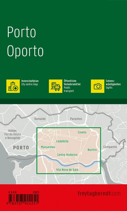 Actual product image Porto, Stadtplan 1:10.000, freytag & berndt