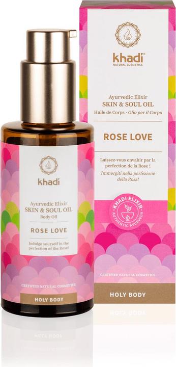 Produktbild Khadi Ayurvedisches Körperöl ROSE LOVE - Belebt das Herz-Chakra (Körperöl, 100 ml)